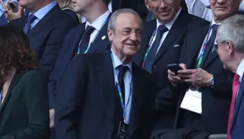 “Florentino, ti je fajtori”, forcat e sigurisë nxitojnë të heqin banderolën kundër presidentit në “Santiago Bernabeu”