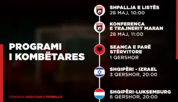FSHF publikon programin për dy miqësoret e Kombëtares në fillim të qershorit. Lista zbulohet më 28 maj
