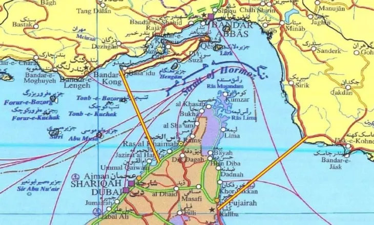Garda Revolucionare Iraniane publikon hartën e re të Gjirit Persik, ja kufijtë e ri në Hormuz