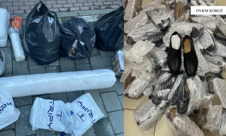 Goditet një rast i kontrabandës në Kapshticë, arrestohet një 42-vjeçar. Sekuestrohen këpucët e sjella nga Greqia