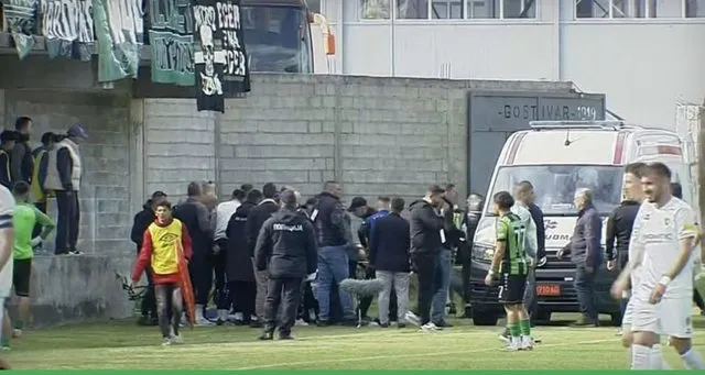 Incident i rëndë/ Tifozi shqiptar bie nga tribuna dhe dërgohet me urgjencë në spital