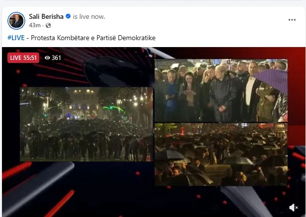 Jo vetëm në shesh/ Berisha “braktiset” edhe online, vetëm 360 ndjekës live në Facebook