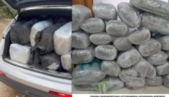 Kapen 167 kg marijuanë në kufirin greko-shqiptar, në pranga shqiptari, pasi policia i kërkoi të ndalonte ai shtoi shpejtësinë e automjetit