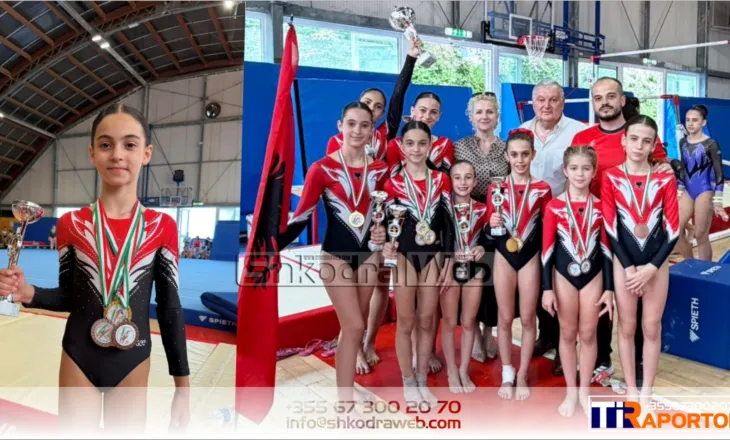 Kombëtarja e Gjimnastikës triumfon në Itali, shkodrania Amatia Lleshi merr 5 medalje, 3 janë të arta…