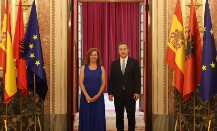 Kryeparlamentarja Armengol në takimin me Peleshin: Spanja mbështet fuqimisht anëtarësimin të Shqipërisë drejt BE