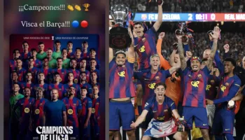 Lionel Messi nuk mungon në festën e Barçës, ja urimi “ekspres” pas fitimit të titullit
