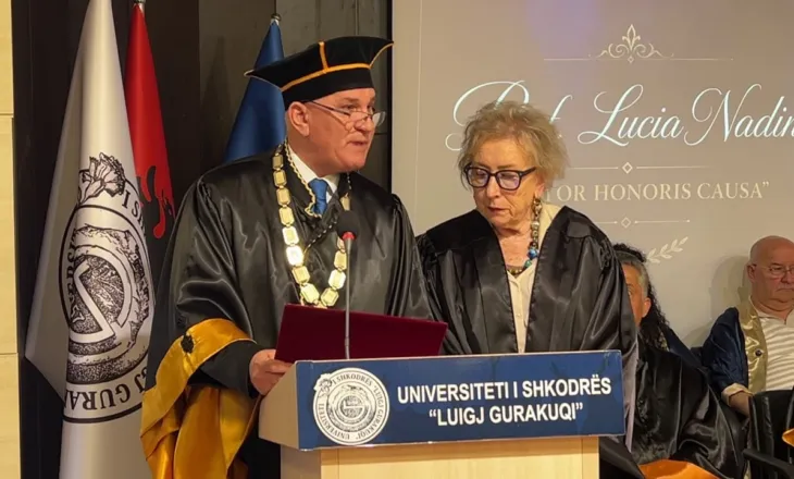 Lucia Nadin “Honoris Causa”, Universiteti i Shkodrës nderon studiuesen italiane për kontributin në historinë shqiptare