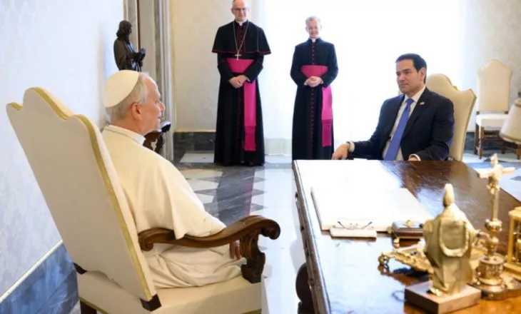 Marco Rubio takohet me Papa Leone XIV, bisedime mbi paqen dhe sigurinë ndërkombëtare