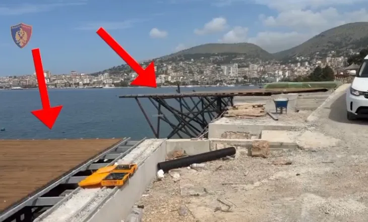 Ndërtim i paligjshëm në Sarandë, arrestohen 8 persona, shpallet në kërkim pronarja e hapësirës së plazhit
