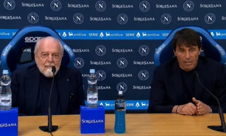 Në konferencën e tyre të fundit së bashku, Conte dhe De Laurentiis “zihen” për… Interin