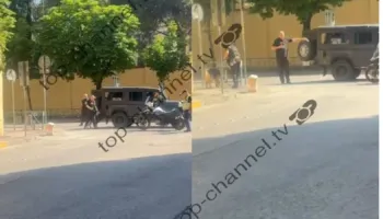 Një kovë e lenë në rrugë ngriti policinë në këmbë, alarmi për bombë pranë Ambasadës Amerikane rezulton fals