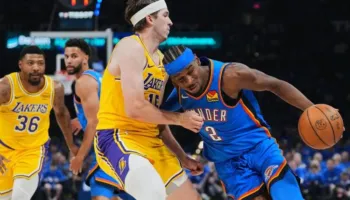 Oklahoma mposht Lakers në gjysmëfinalen e parë, Detroit triumfon ndaj Cleveland