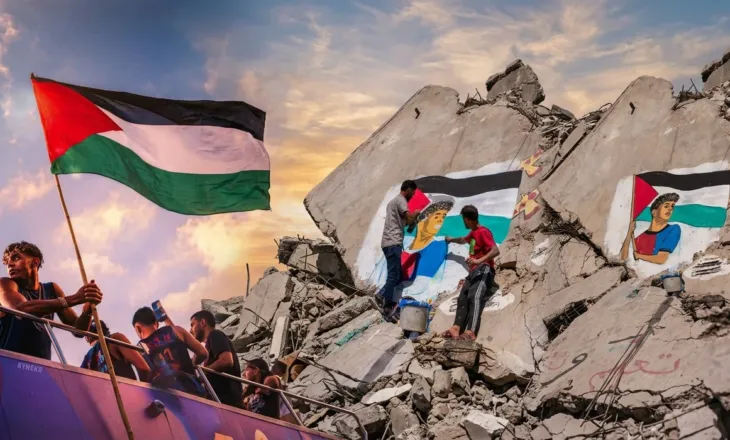 Palestinezët ‘i kthejnë nderin’ Lamine Yamalit – Murali i tij shfaqet në Gaza