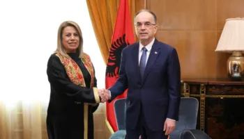 Presidenti Begaj pret në takim ambasadoren e Palestinës në Shqipëri: Po ndjekim me vëmendje zhvillimet në Lindjen e Mesme