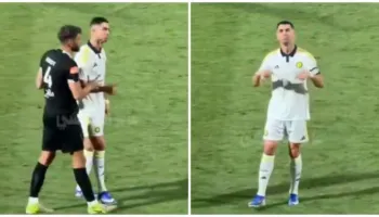 Ronaldo provokohet nga tribunat me kor për Messin, portugezi reagon i irrituar (video)