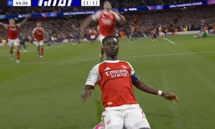 SAKAAAAAAAA! Arsenali “çan” Atletico-n në fund të pjesës së parë (video)