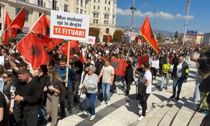 Sot protesta për gjuhën shqipe në Maqedoninë e Veriut: Të shpëtojmë kombin