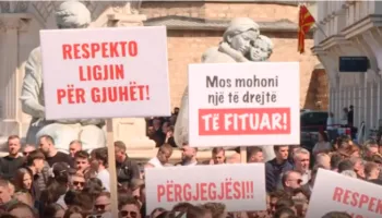 Studentët shqiptarë sot protestojnë në Shkup, për gjuhën e drejtësinë