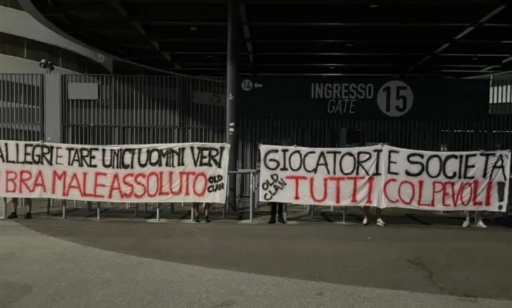 ‘Tare dhe Allegri, burra të vërtetë. Ibra, e keqja absolute’/ Tifozët e Milanit vijojnë kontestimin ndaj klubit