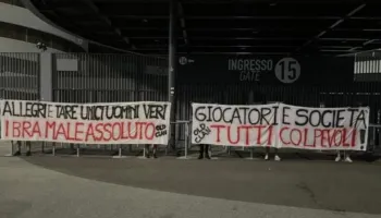Tifozët e Milanit kundër pronarëve, vijojnë protestat: Tare dhe Allegri burra të vërtetë, Ibra e keqja absolute