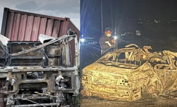 Tragjike në Maqedoni, kamioni përplaset me BMW-në, humbin jetën 4 persona