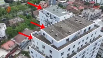 Tre kate pallati të ndërtuara pa leje, Policia dhe IMT konfiskojnë objektin e banimit në Tiranë