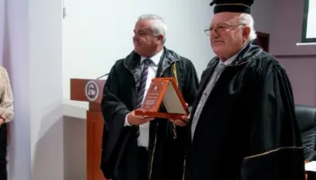 Universiteti “Eqerem Çabej” nderon Prof. Dr. Ago Nezhën me titullin “Doctor Honoris Causa”