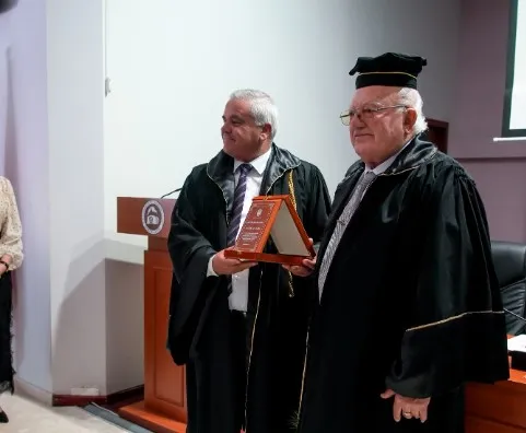Universiteti “Eqerem Çabej” nderon Prof. Dr. Ago Nezhën me titullin “Doctor Honoris Causa”