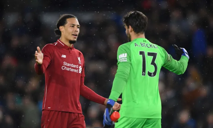Van Dijk: Shpresoj që ai të qëndrojë te Liverpool, është portieri më i mirë në botë