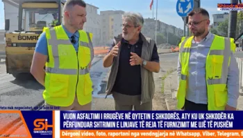 VIDEO – Asfaltimi i akseve rrugore në qytet, radha e rrugës nacionale Rus- zona e Doganës…