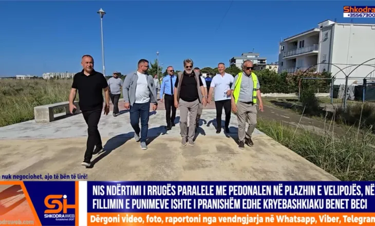 VIDEO – Nis ndërtimi i rrugës paralele me pedonalen në plazhin e Velipojës, investim i kërkuar nga bizneset