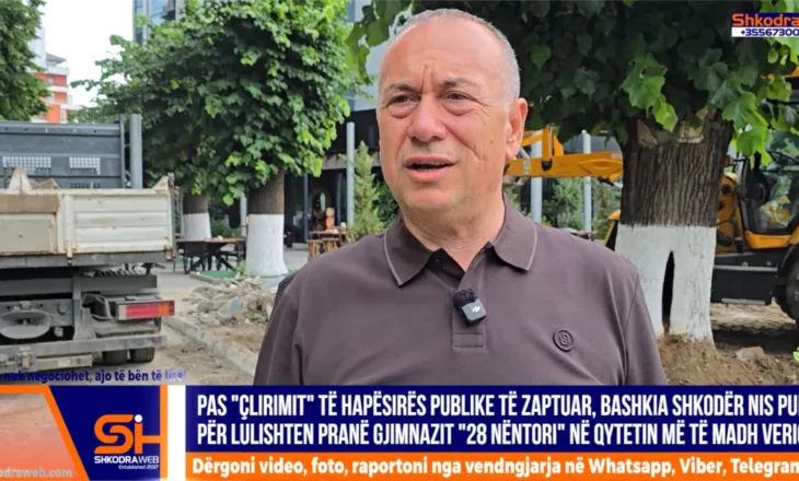 VIDEO – Pas “çlirimit” të hapësirës publike, nis transformimi i lulishtes pranë gjimnazit “28 Nëntori”…