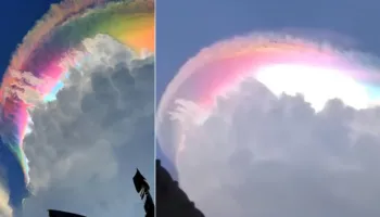 Video/ Qielli “vishet” me ngjyra në Indonezi, regjistrohet fenomeni i rrallë i reve