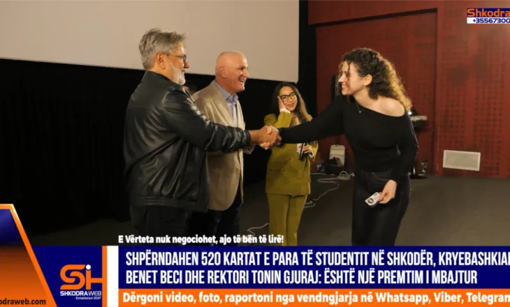 VIDEO – Shpërndahen 520 kartat e para të studentit në Shkodër, më shumë lehtësi dhe mundësi…