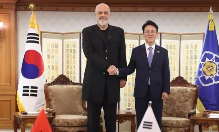 Vizita në Korenë e Jugut, Rama takim me kryeministrin, Kim Min-seok