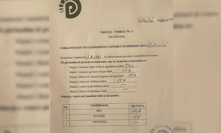 Zgjedhjet në PD, publikohet rezultati nga dega e Vlorës