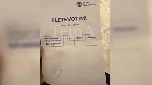 Zgjedhjet për kreun “e ri” të PD, në fletën e votimit vetëm emri i Berishës