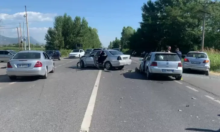 Aksident i 3-fishtë në autostradën Lezhë-Milot, plagoset tre persona