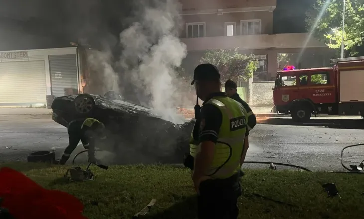 Aksident i rëndë në Lushnje/ ‘Benz’-i përplaset me bordurën e rrethrrotullimit, ndërron jetë 43-vjeçari