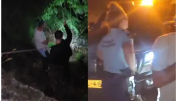 Aksident pranë Syrit të Kaltër, dy persona rrëzohen me motor në humnerë