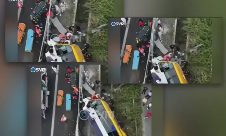 Aksidenti i rëndë në Tiranë – Durrës, përmbyset autobusi/ Humbi jetën shoferi, fëmija u rikthye në jetë! Nga 12 të plagosur, 7 rëndë