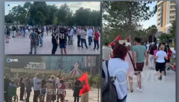 Bashkim qytetar në mbrojtje të interesave të Vlorës/ Qindra vlonjatë mblidhen te Sheshi i Flamurit