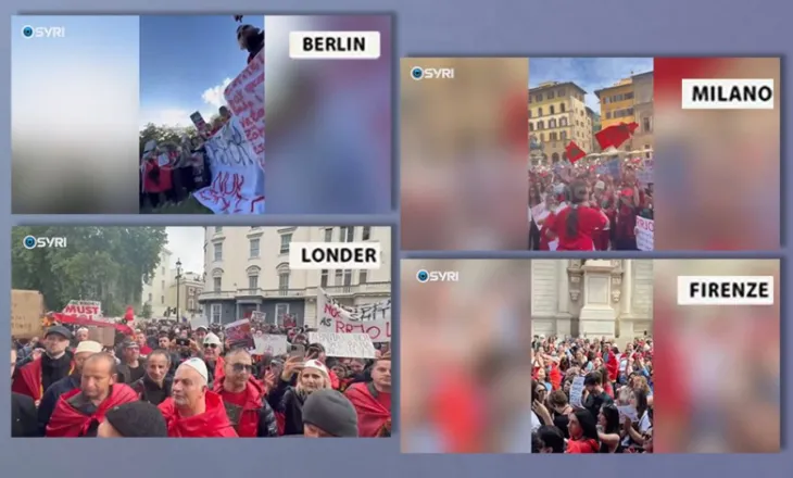 Diaspora ngrihet kundër qeverisë! Protesta në Firence, Milano, Londër e Berlin