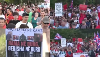 Dita e 15 e revoltës kundër Ramës/ Nis marshimi drejt bulevardit, kërkohet dorëheqja e kryeministrit: Ju erdhi fundi!