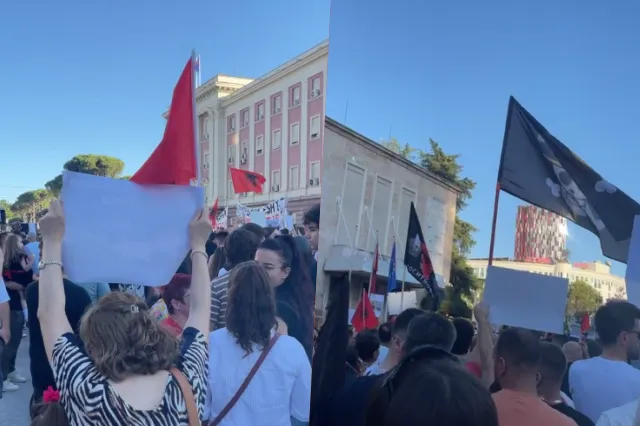 “Dorëheqje”/ Protestuesit intensifikojnë thirrjet nga sheshi para Kryeministrisë: Rama duhet të ikë sot!