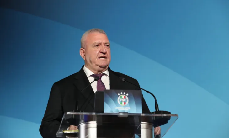 Duka me cilësinë e Zv. Presidentit të UEFA-s merr pjesë dhe uron presidentin e ri të FIGC Xhovani Malago