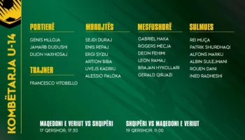 Dy miqësoret ndaj Maqedonisë së Veriut, Shqipëria U14-publikon listën