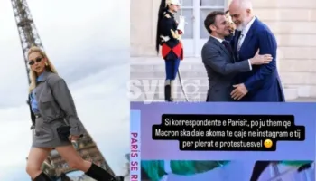 Fjoralba Ponari tall Ramën, publikon foton: Makroni s’ankohet për plehrat e protestuesve