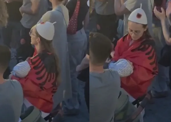 FOTO-LAJM/ Jo vetëm të rinj, në protestën për Zvërnecin  të pranishëm edhe fëmijë e bebe