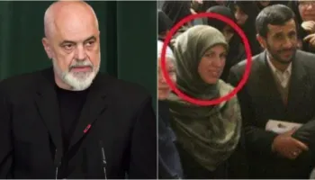 Ikballe Huduti në protestat në Tiranë, Edi Rama nxjerr foton e saj me ish-presidentin iranian: Në emër të Allahut…